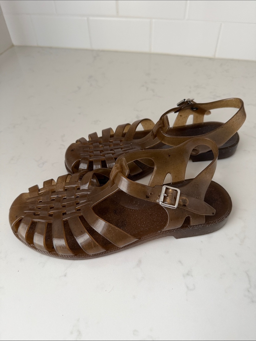 French Recycled Hemp Fisherman Sandals in Sepia